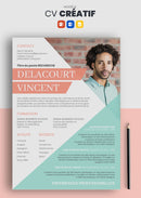 cv créatif rouge
