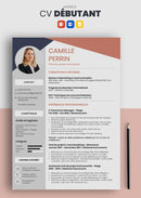 cv débutant rouge