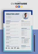 cv fantaisie bleu