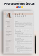 cv professeur des écoles