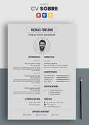 cv sobre bleu