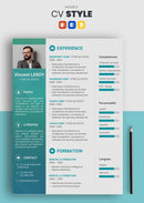 cv stylé vert