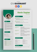 modèle cv gagnant vert