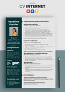 modèle cv internet vert