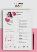 modèle cv joli rouge