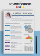 curriculum vitae accrocheur bleu