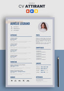 curriculum vitae attirant bleu