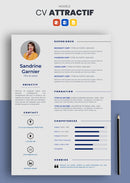 curriculum vitae attractif bleu