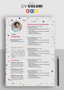 curriculum vitae colori avec fond