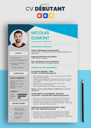curriculum vitae débutant bleu
