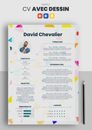 curriculum vitae dessin avec fond