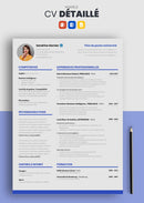 curriculum vitae détaillé bleu