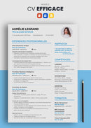 curriculum vitae efficace bleu
