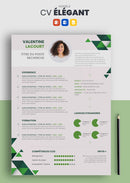 curriculum vitae élégant vert
