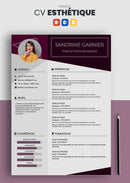curriculum vitae esthétique rouge