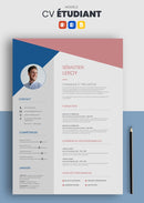 curriculum vitae étudiant bleu