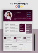 curriculum vitae graphique rouge