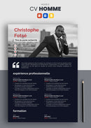 curriculum vitae homme bleu