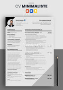 curriculum vitae minimaliste noir et blanc