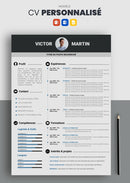 curriculum vitae personnalisé gris