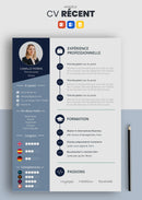 curriculum vitae récent bleu