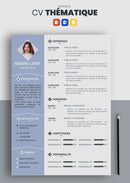 curriculum vitae thématique bleu