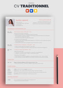 curriculum vitae traditionnel rouge