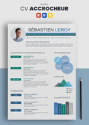 cv accrocheur bleu