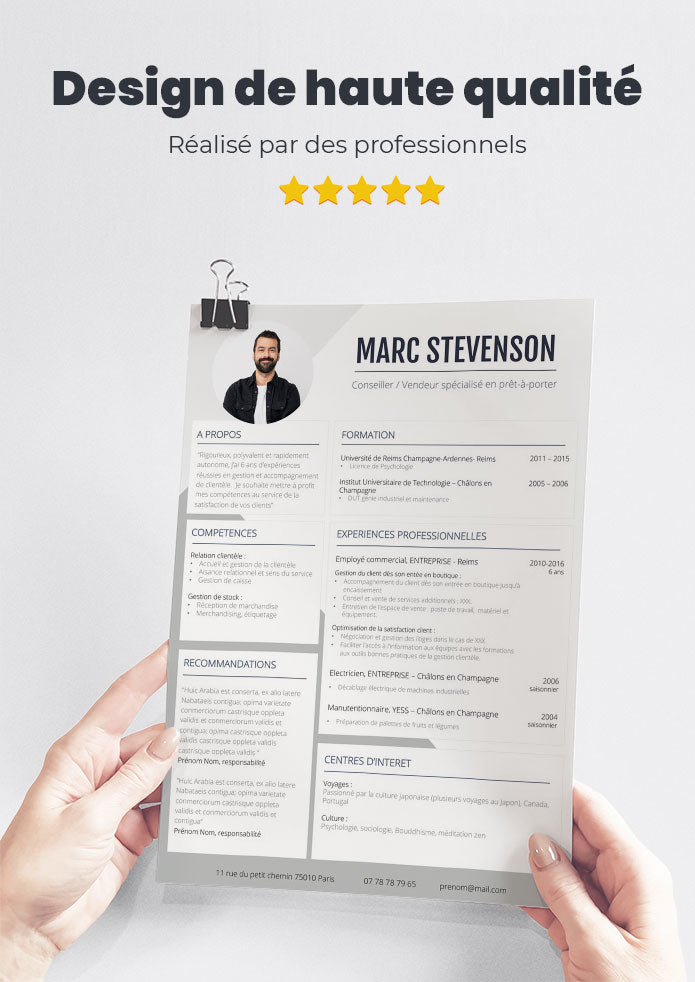 CV BOX - Modèle de CV simple (Télécharger) | CV Market