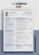 cv complet bleu