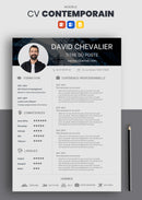 cv contemporain noir