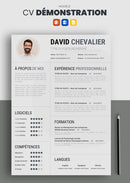 cv gratuit intérim noir et blanc