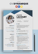 cv dynamique bleu