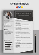 cv esthétique noir et blanc