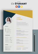 cv étudiant jaune