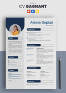 cv gagnant bleu