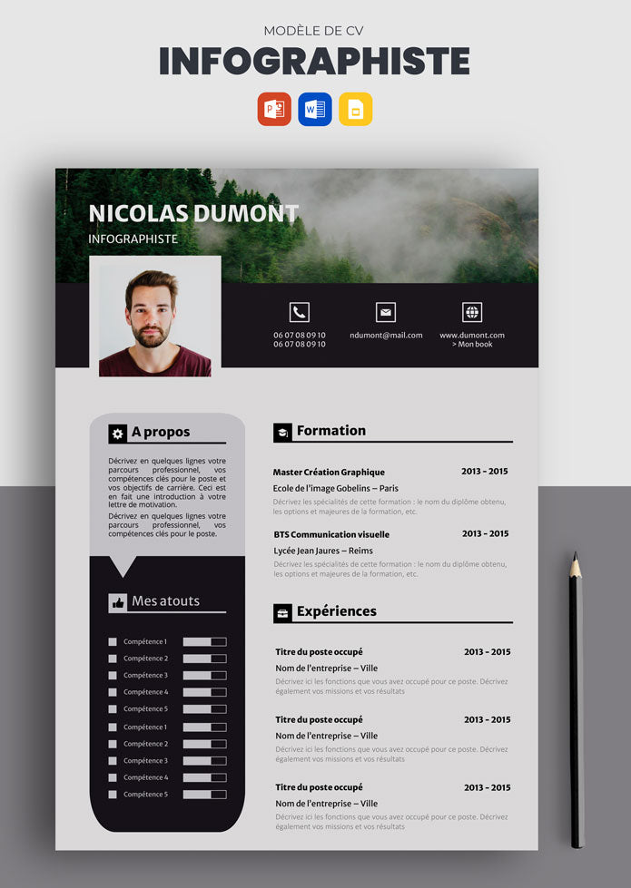 Infographe Cv Example Modèle CV Infographiste à Télécharger (Exemples) | CV Market