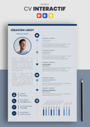 cv interactif bleu
