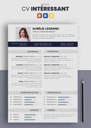 cv gratuit word bleu