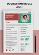 cv ouvrier horticole