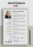 cv réceptionniste exemple