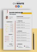 cv gratuit original jaune