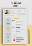 cv gratuit moderne jaune