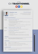 cv traditionnel bleu