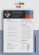 cv web bleu et rouge