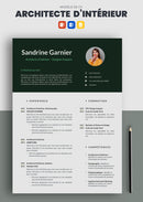 exemple cv architecte d'intérieur
