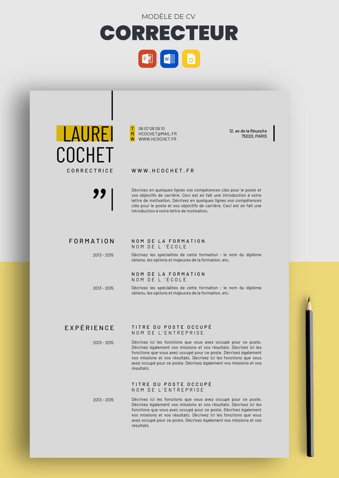 CV Correcteur à télécharger (Exemples) | CV Market