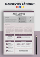 exemple cv manoeuvre batiment