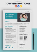 exemple cv ouvrier horticole