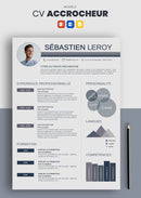 Modèle cv accrocheur noir et blanc